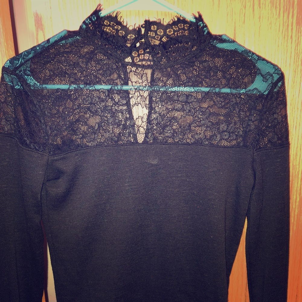 Mock neck long sleeve shirt